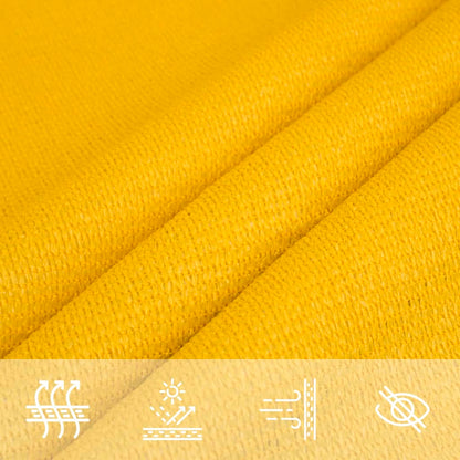 Sunshade Sail 160 g/m² Yellow 2.5x4 m HDPE