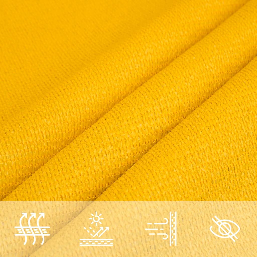 Sunshade Sail 160 g/m² Triangular Yellow 3x3x3 m HDPE