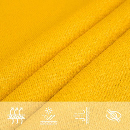 Sunshade Sail 160 g/m² Triangular Yellow 3x3x3 m HDPE