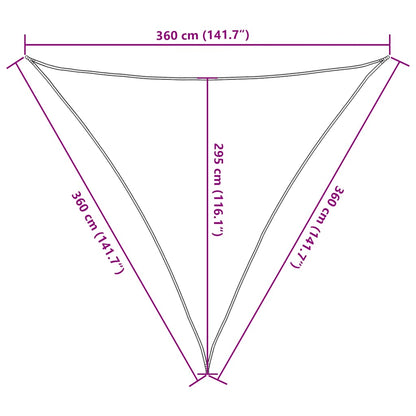 Sunshade Sail 160 g/m² Yellow 3.6x3.6x3.6 m HDPE
