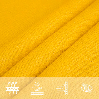 Sunshade Sail 160 g/m² Yellow 3x3x4.2 m HDPE