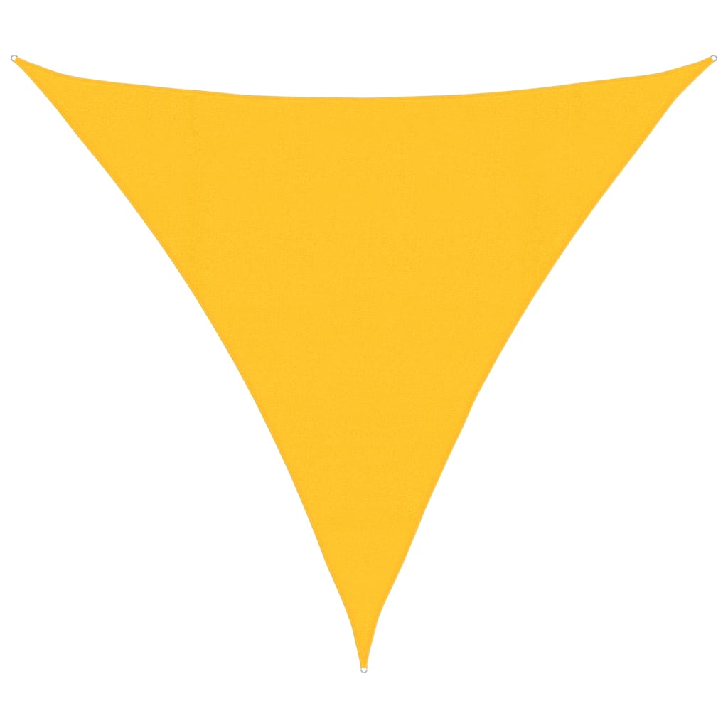 Sunshade Sail 160 g/m² Triangular Yellow 4x4x4 m HDPE