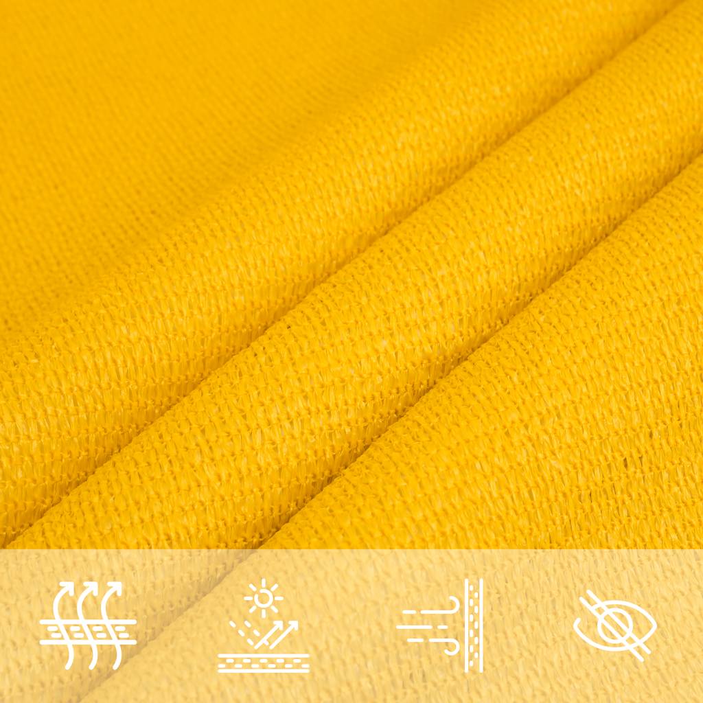 Sunshade Sail 160 g/m² Triangular Yellow 4x5x6.8 m HDPE
