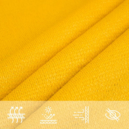 Sunshade Sail 160 g/m² Triangular Yellow 6x6x6 m HDPE