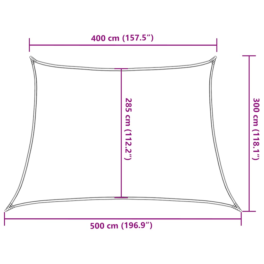 Sunshade Sail 160 g/m² Trapezium Yellow 4/5x3 m HDPE