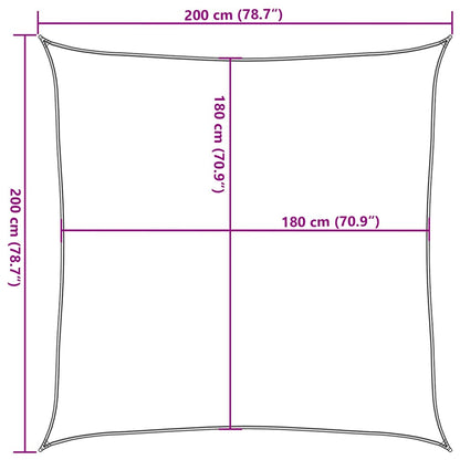 Sunshade Sail 160 g/m² Red 2x2 m HDPE
