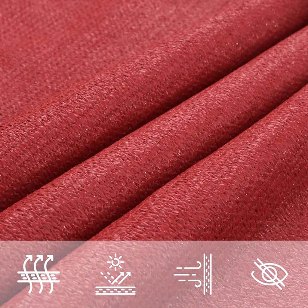 Sunshade Sail 160 g/m² Red 3x3 m HDPE