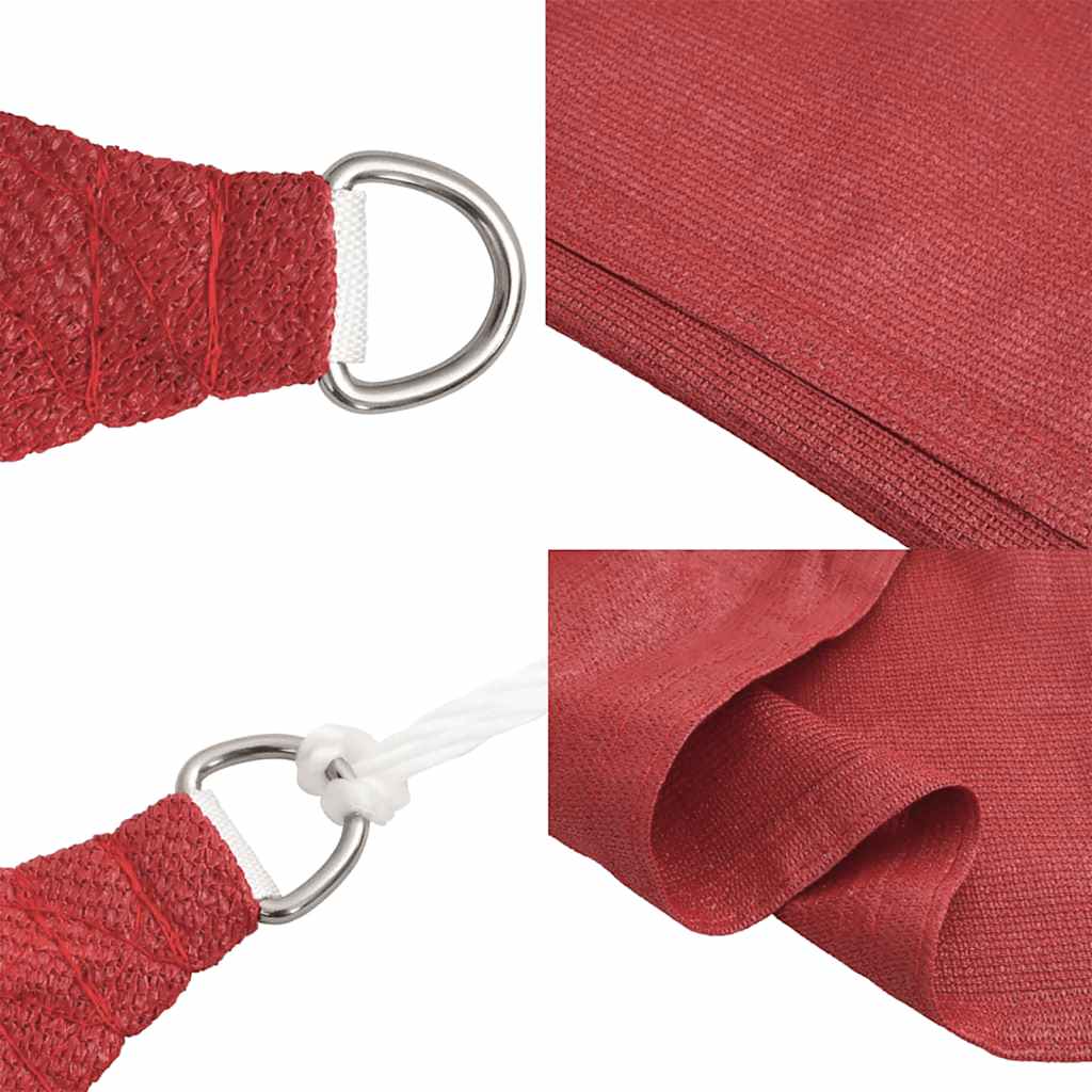 Sunshade Sail 160 g/m² Red 2.5x3 m HDPE