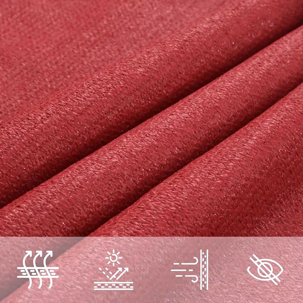 Sunshade Sail 160 g/m² Red 2.5x3 m HDPE