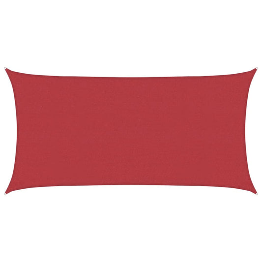 311630 vidaXL Sunshade Sail 160 g/m² Red 4x7 m HDPE