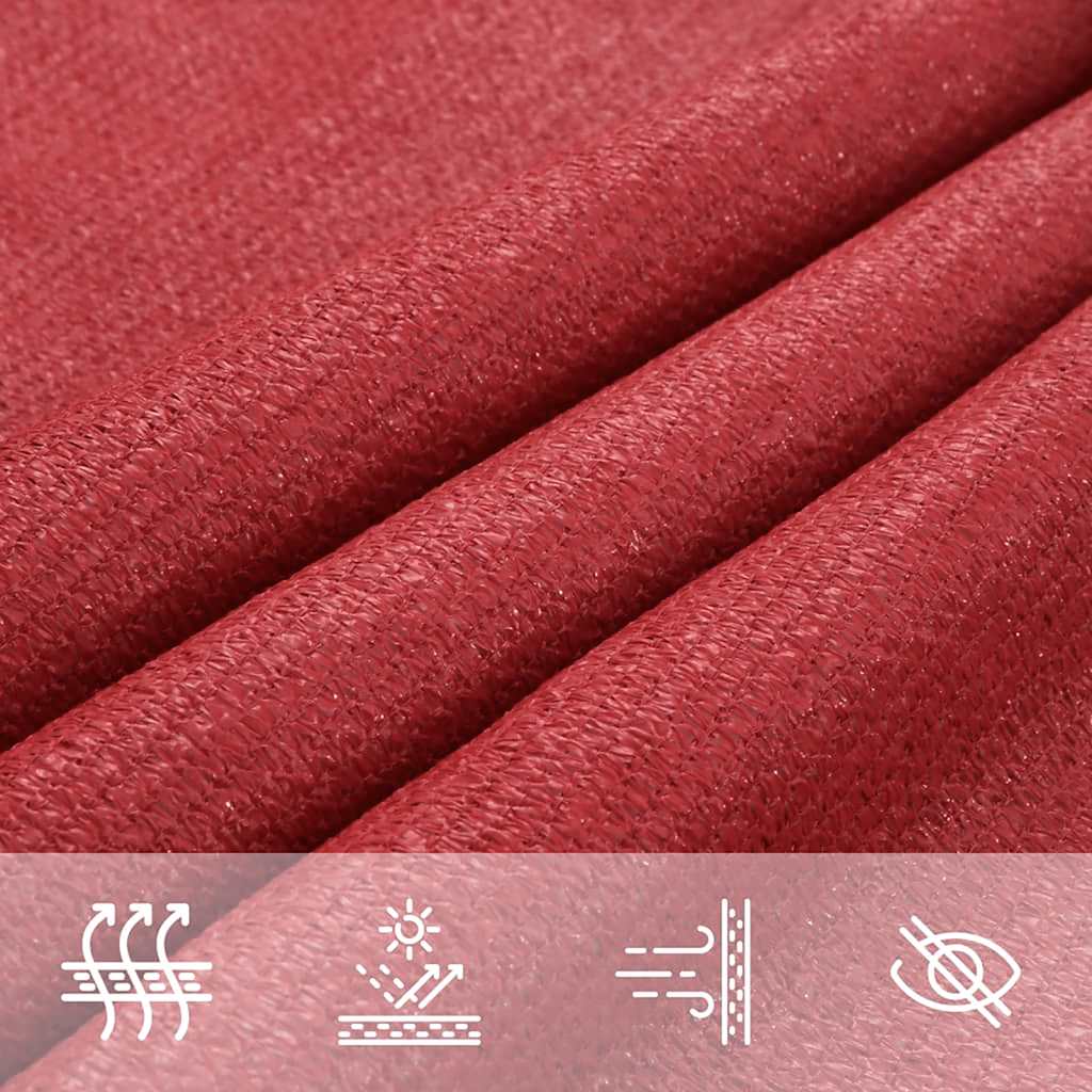 Sunshade Sail 160 g/m² Red 5x8 m HDPE