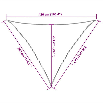 Sunshade Sail 160 g/m² Red 3x3x4.2 m HDPE