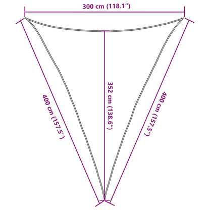 Sunshade Sail 160 g/m² Red 3x4x4 m HDPE