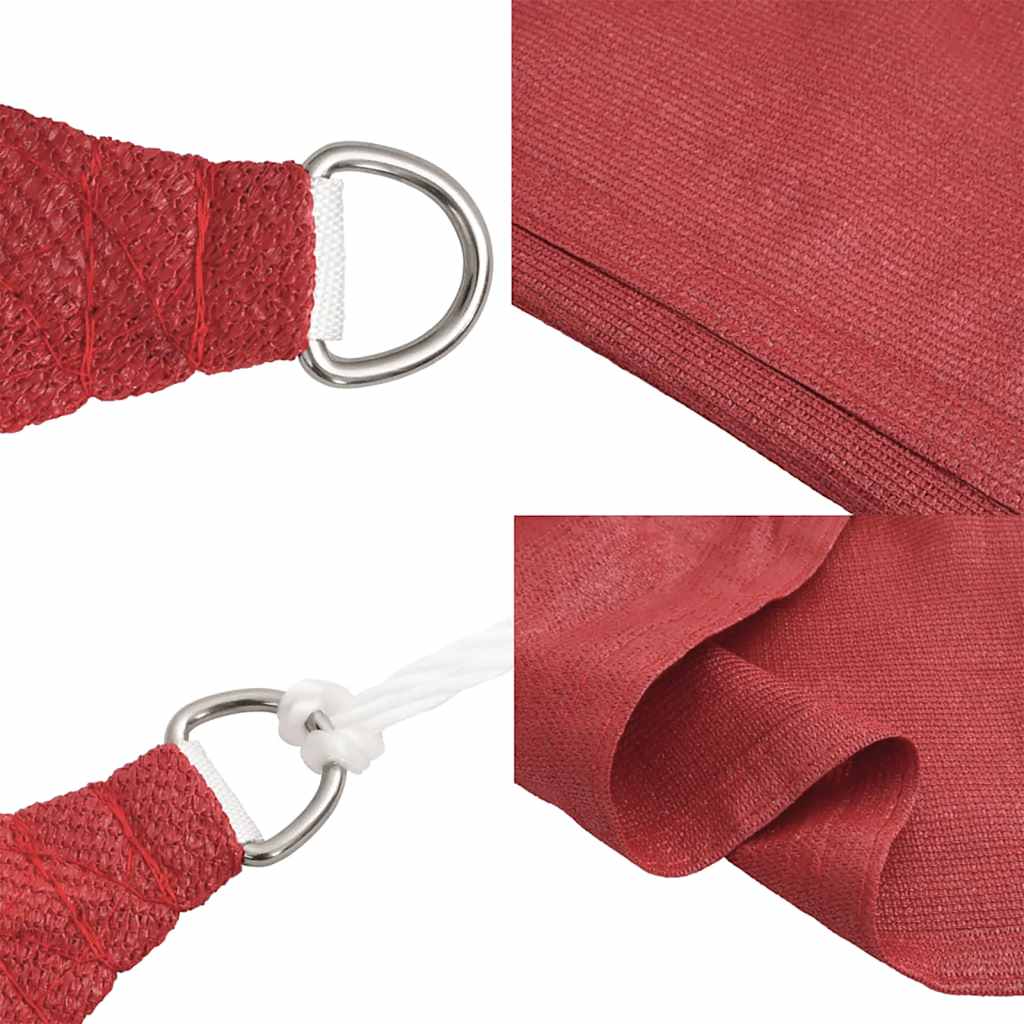 Sunshade Sail 160 g/m² Red 4x4x4 m HDPE