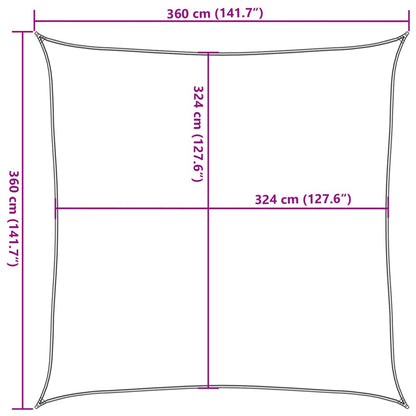 Sunshade Sail 160 g/m² Orange 3.6x3.6 m HDPE