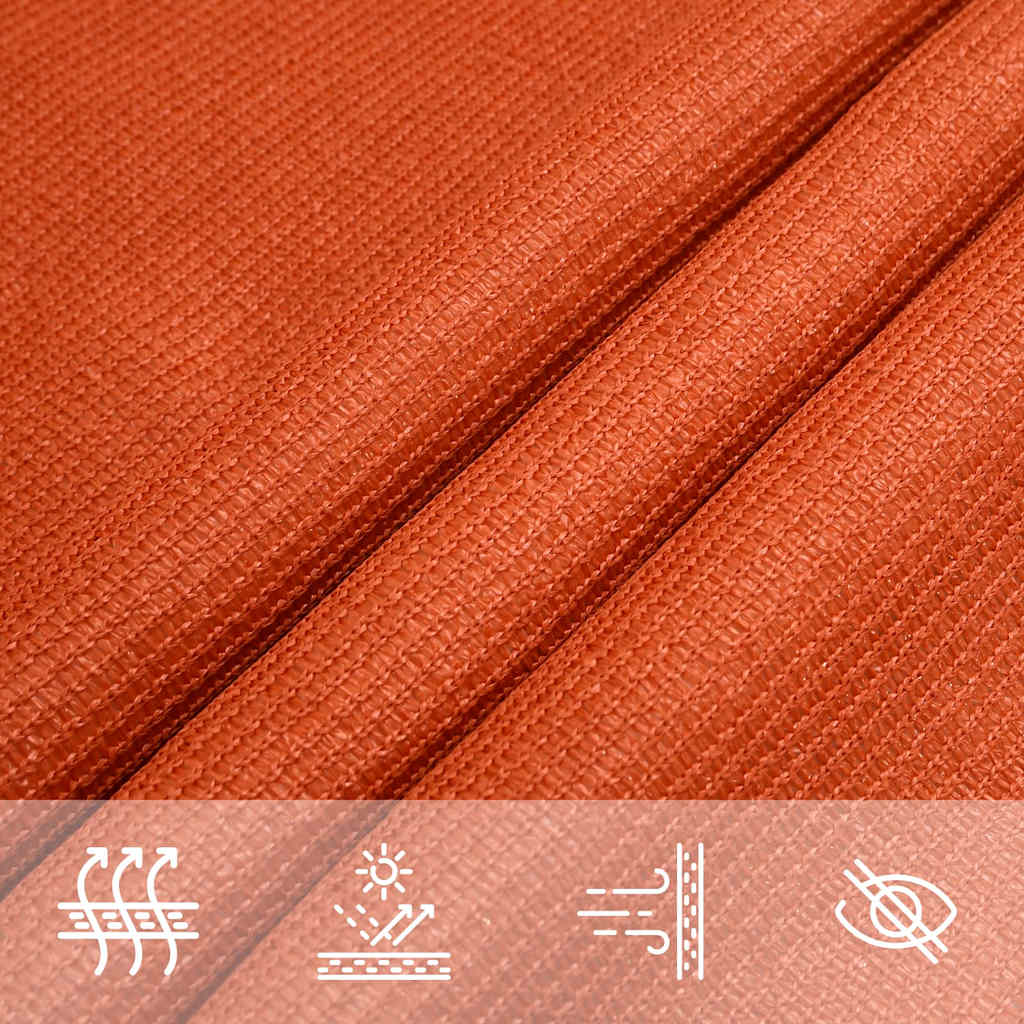 Sunshade Sail 160 g/m² Rectangular Orange 3x4.5 m HDPE