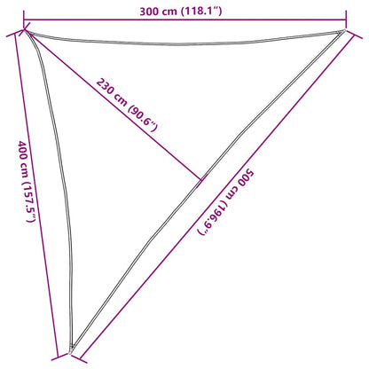 Sunshade Sail 160 g/m² Triangular Orange 3x4x5 m HDPE