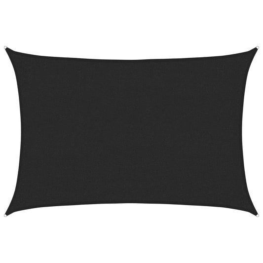 Sunshade Sail 160 g/m² Black 2x2.5 m HDPE