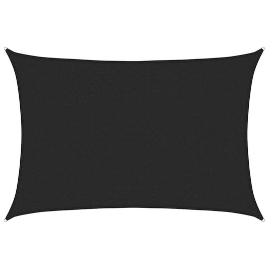Sunshade Sail 160 g/m² Black 2.5x3.5 m HDPE