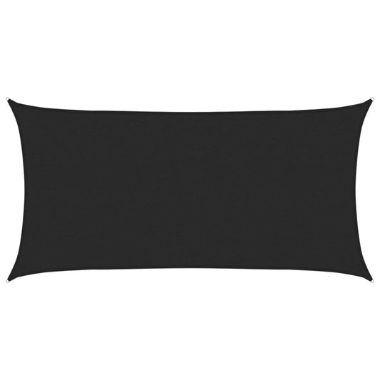 Sunshade Sail 160 g/m² Black 2.5x4.5 m HDPE