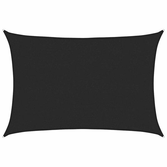 Sunshade Sail 160 g/m² Black 3x4 m HDPE