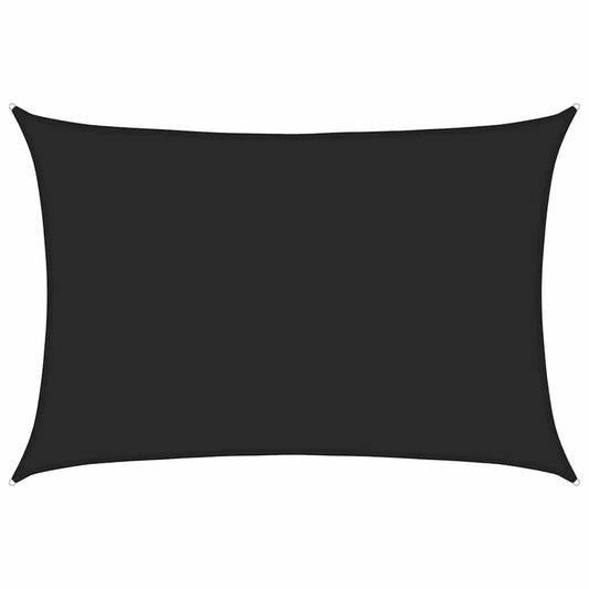 Sunshade Sail 160 g/m² Black 5x7 m HDPE