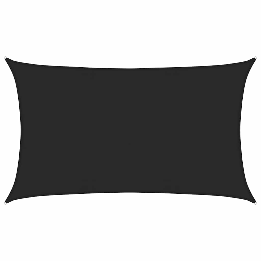 Sunshade Sail 160 g/m² Black 5x8 m HDPE