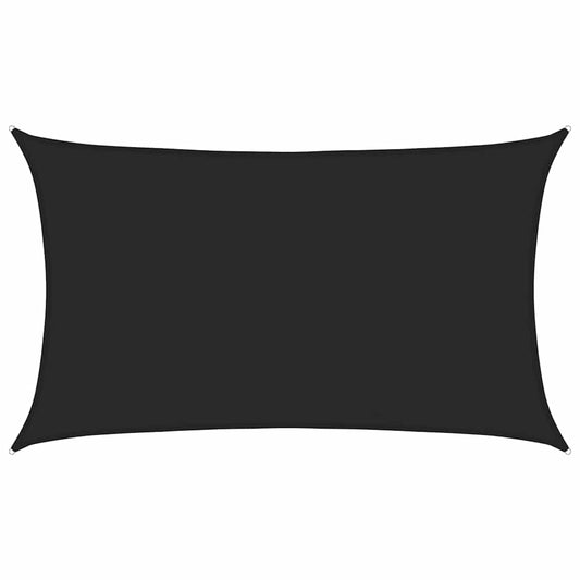 311743 vidaXL Sunshade Sail 160 g/m² Black 5x8 m HDPE
