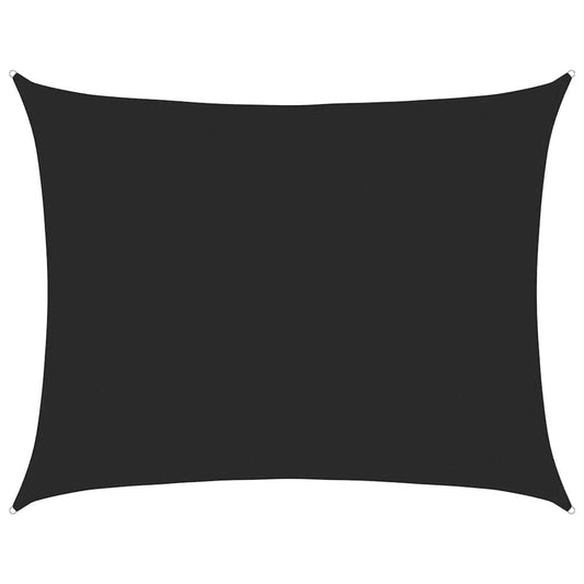 311744 vidaXL Sunshade Sail 160 g/m² Black 6x7 m HDPE