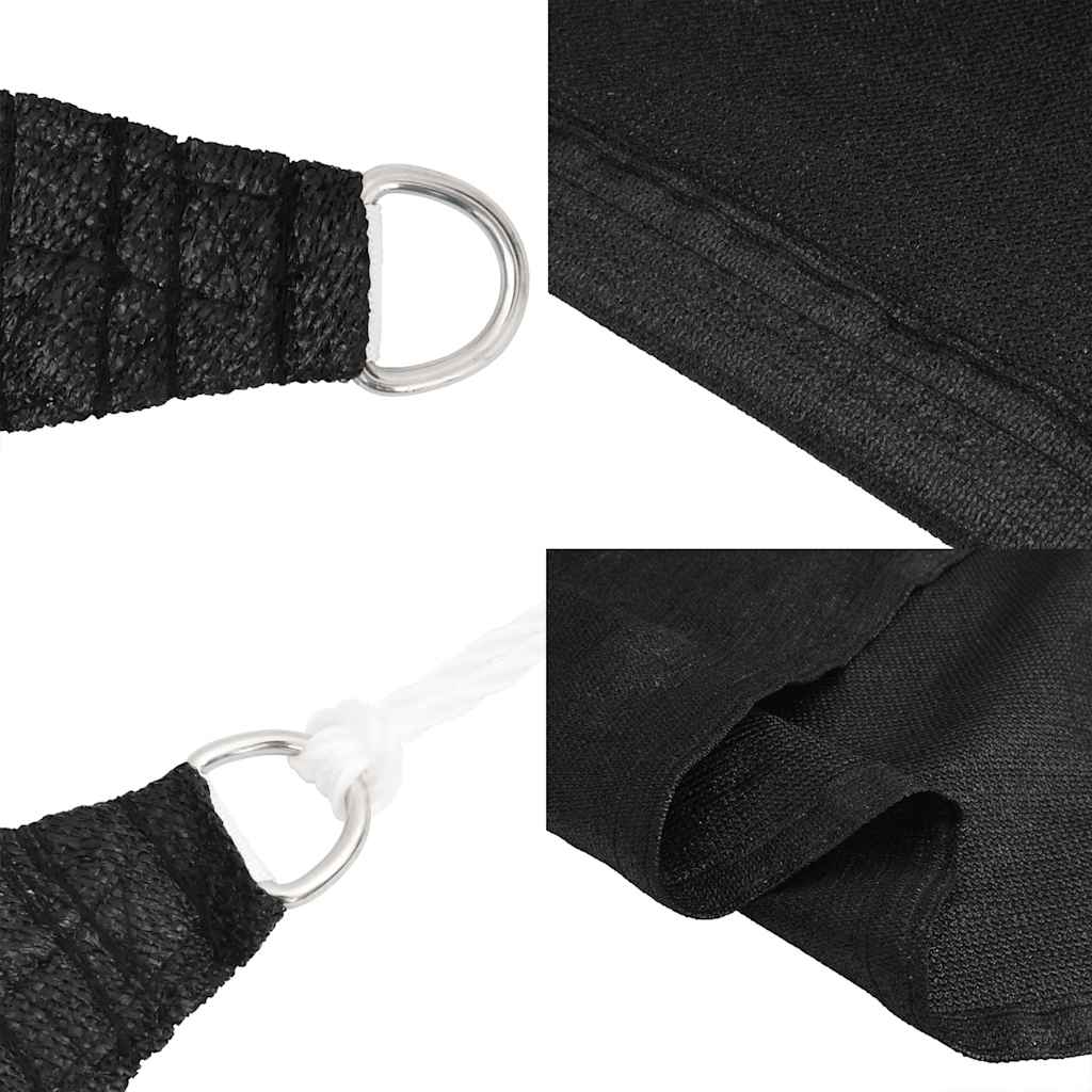Sunshade Sail 160 g/m² Black 2.5x2.5x3.5 m HDPE