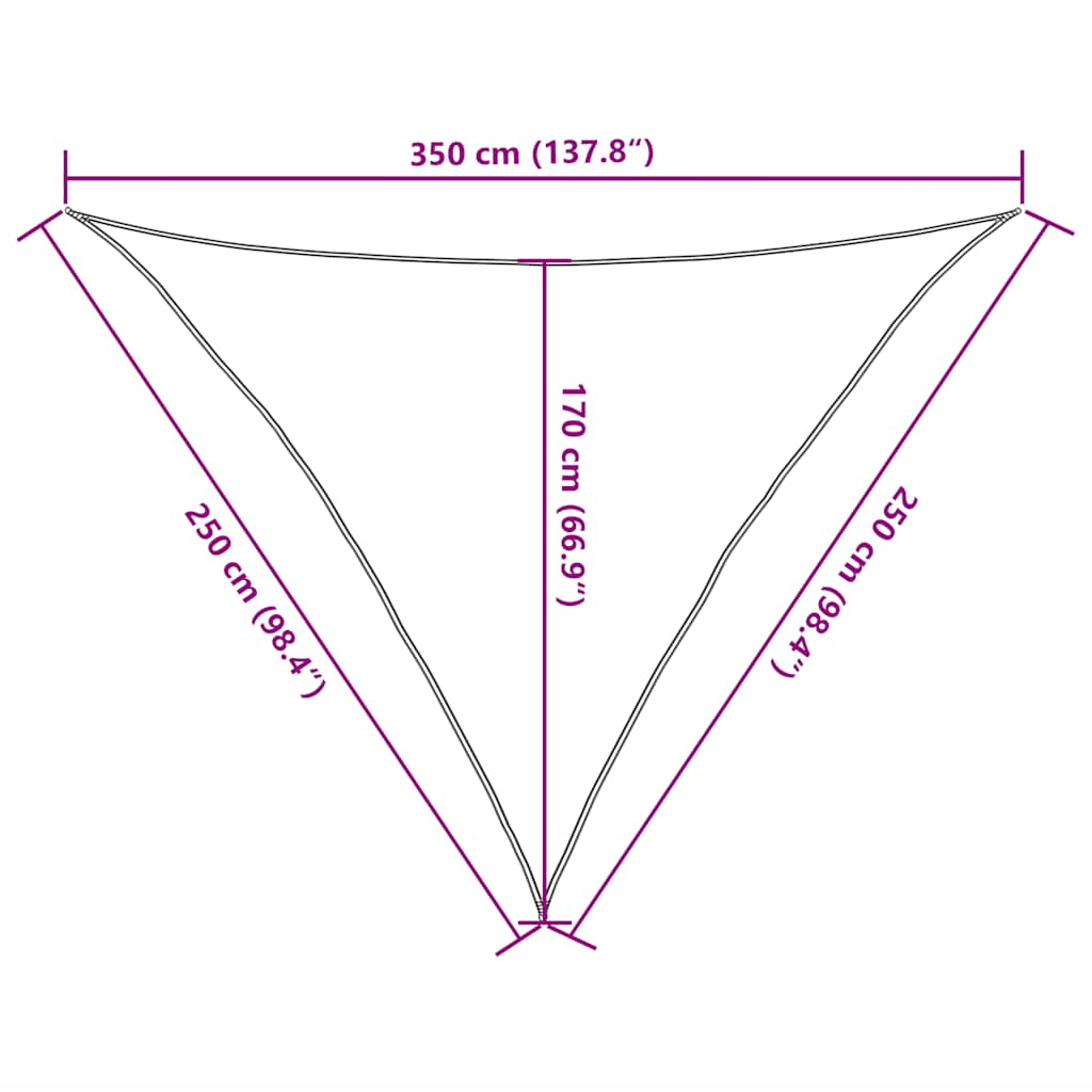 Sunshade Sail 160 g/m² Black 2.5x2.5x3.5 m HDPE