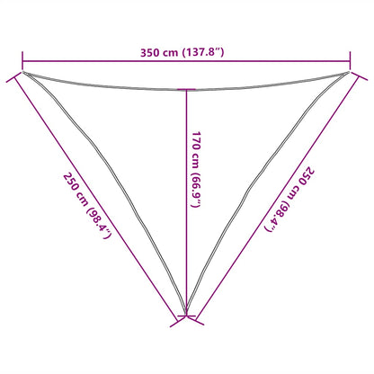 Sunshade Sail 160 g/m² Black 2.5x2.5x3.5 m HDPE