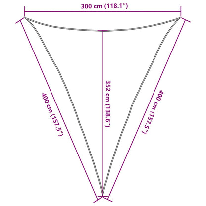 Sunshade Sail 160 g/m² Triangular Black 3x4x4 m HDPE