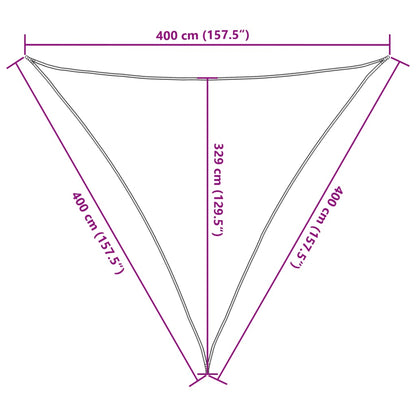 Sunshade Sail 160 g/m² Black 4x4x4 m HDPE