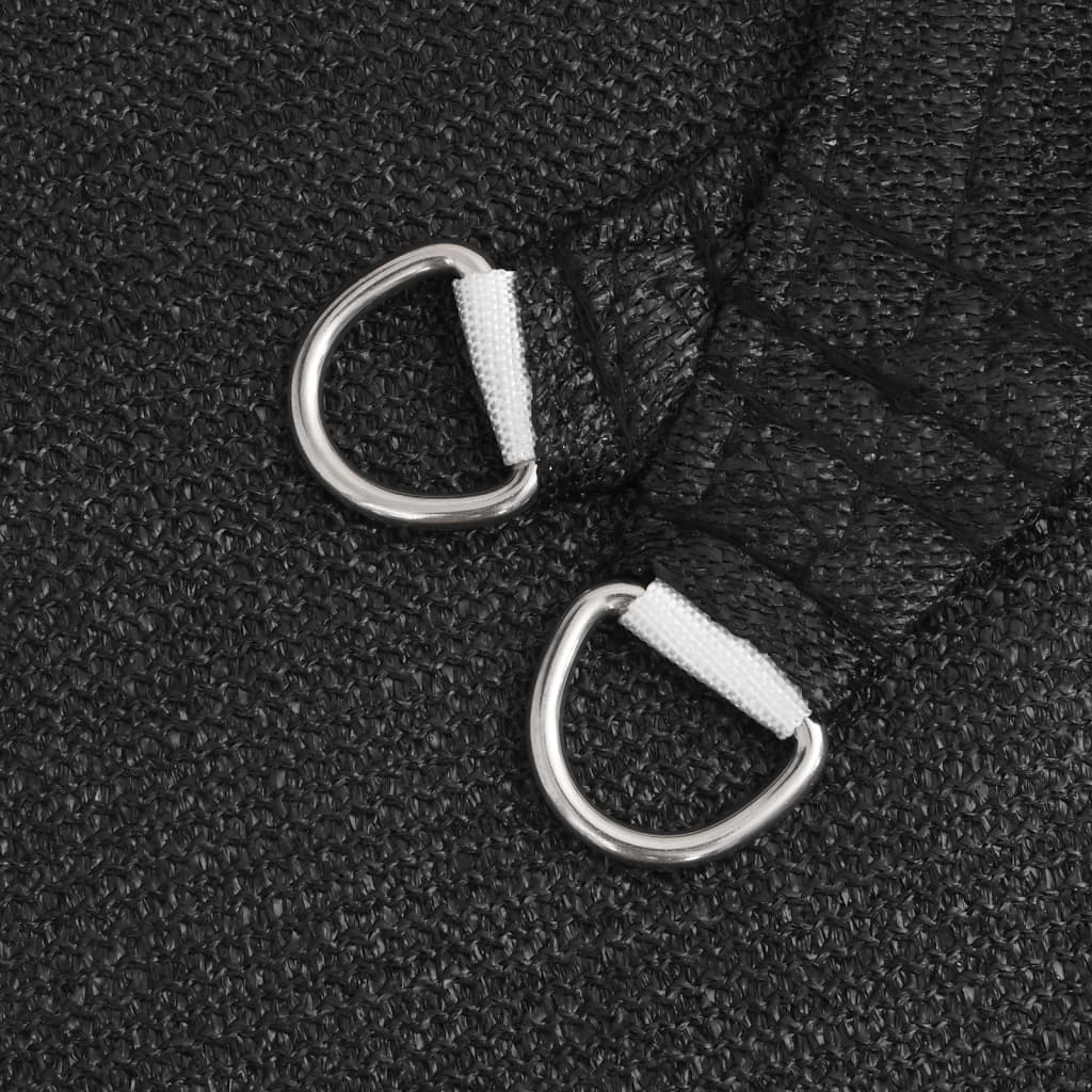 Sunshade Sail 160 g/m² Black 4x4x5.8 m HDPE