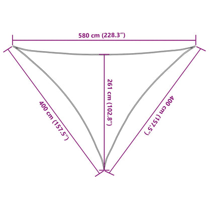 Sunshade Sail 160 g/m² Black 4x4x5.8 m HDPE