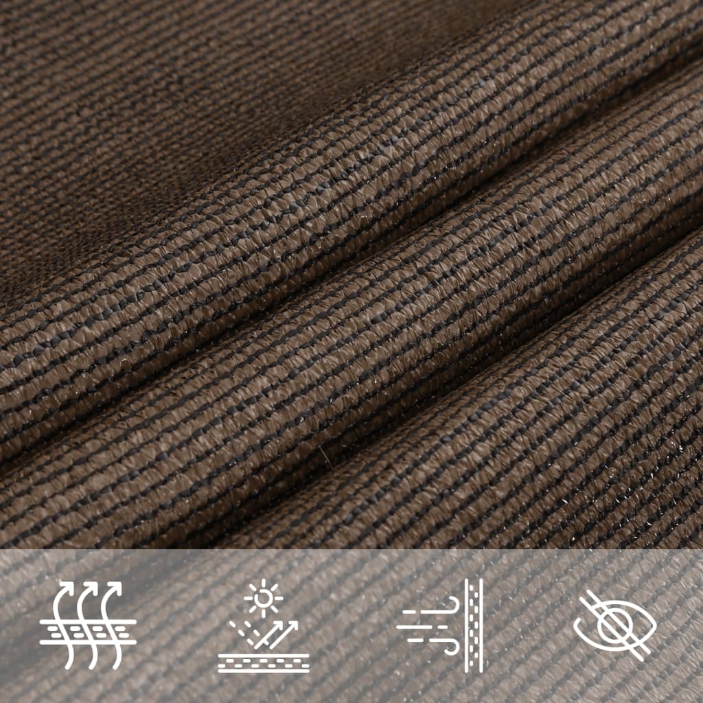 Sunshade Sail 160 g/m² Brown 3.6x3.6 m HDPE