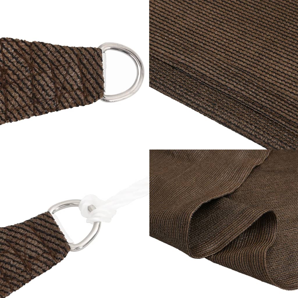 Sunshade Sail 160 g/m² Brown 5x5 m HDPE
