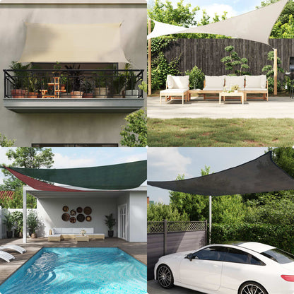 Sunshade Sail 160 g/m² Brown 5x5 m HDPE