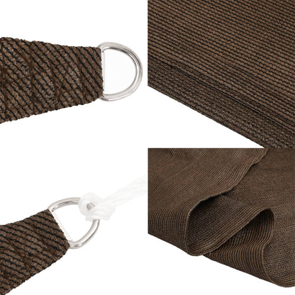 Sunshade Sail 160 g/m² Brown 3x3x3 m HDPE