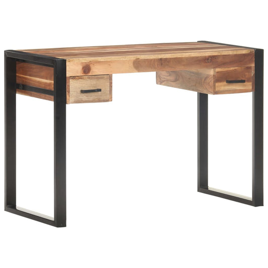Desk | Natural wood and black