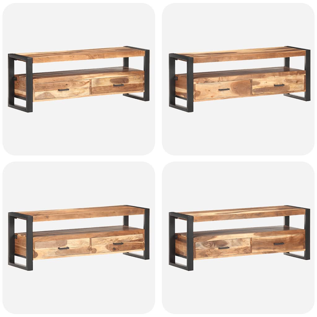 TV Cabinet 120x35x45 cm Solid Wood with Honey Finish