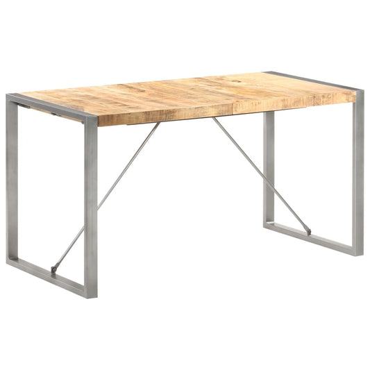 Dining Table | Brown | Solid Rough Mango Wood | Heavy Weight Endurance