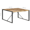 Dining Table 140x140x75 cm Rough Mango Wood