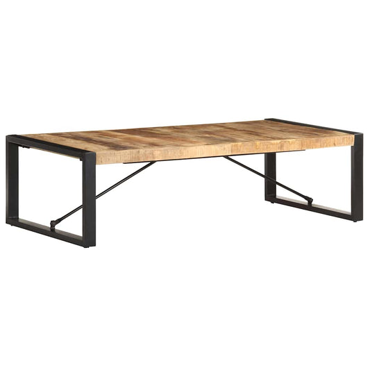 321584 vidaXL Coffee Table 140x70x40 cm Rough Mango Wood