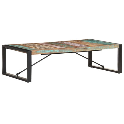Coffee Table | Multicolour | Solid reclaimed wood, powder-coated steel