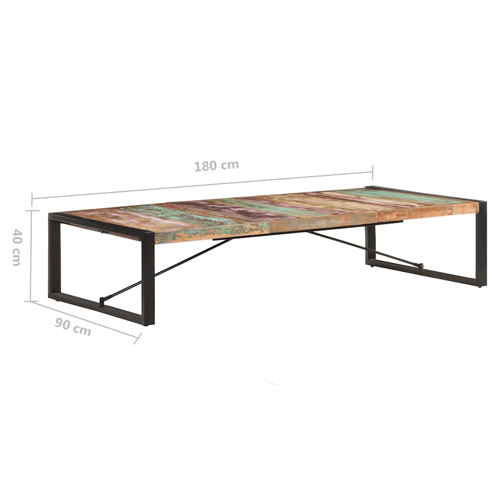 Coffee Table | Multicolour | Reclaimed Wood | Large | Durable