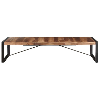 Coffee Table | Natural Wood, Black | Solid Acacia Wood, Rubberwood, Steel