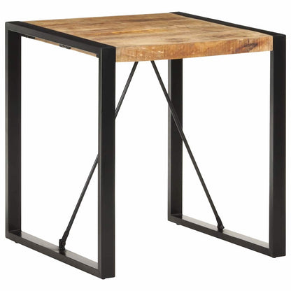 321596 vidaXL Dining Table 70x70x75 cm Solid Rough Mango Wood