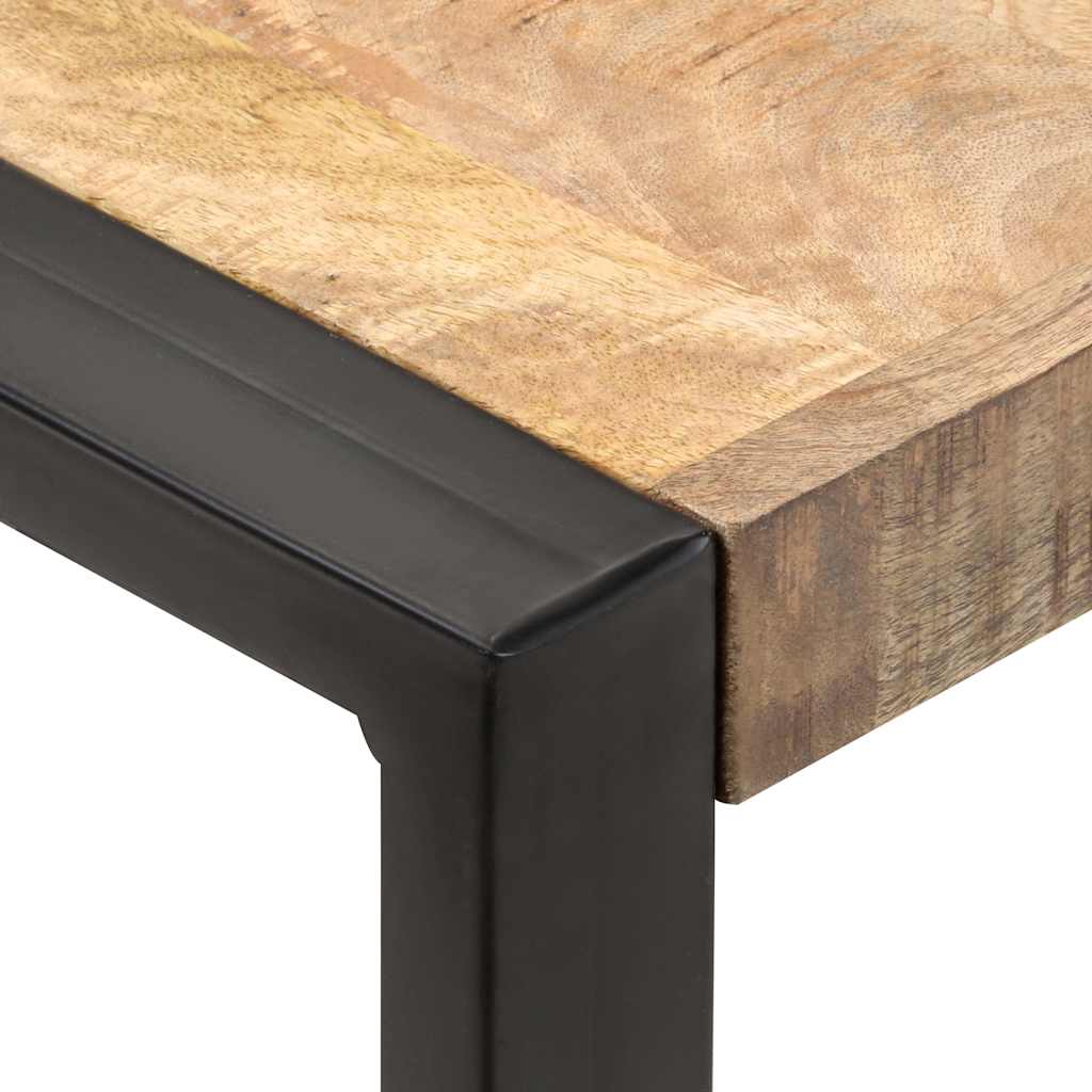 321596 vidaXL Dining Table 70x70x75 cm Solid Rough Mango Wood